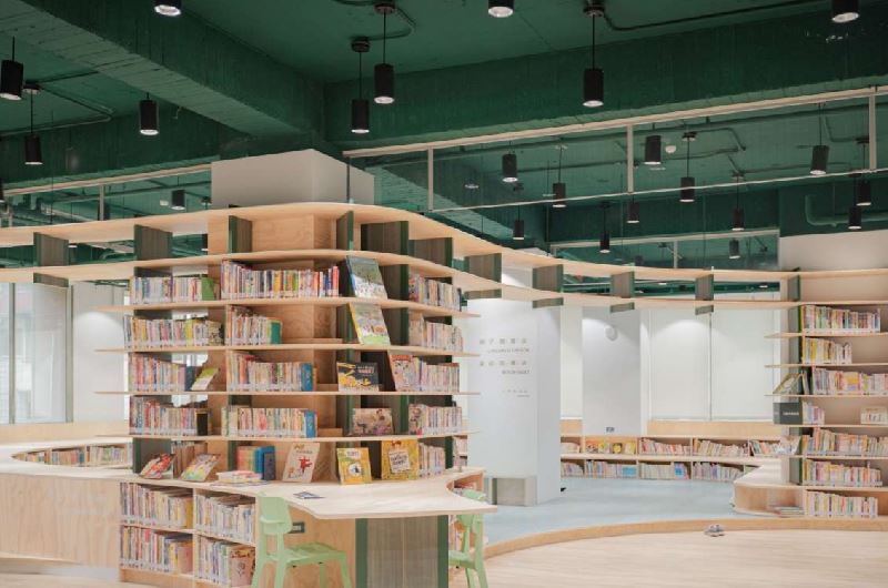 新竹龍山圖書館、吸頂筒燈、筒燈、LED筒燈