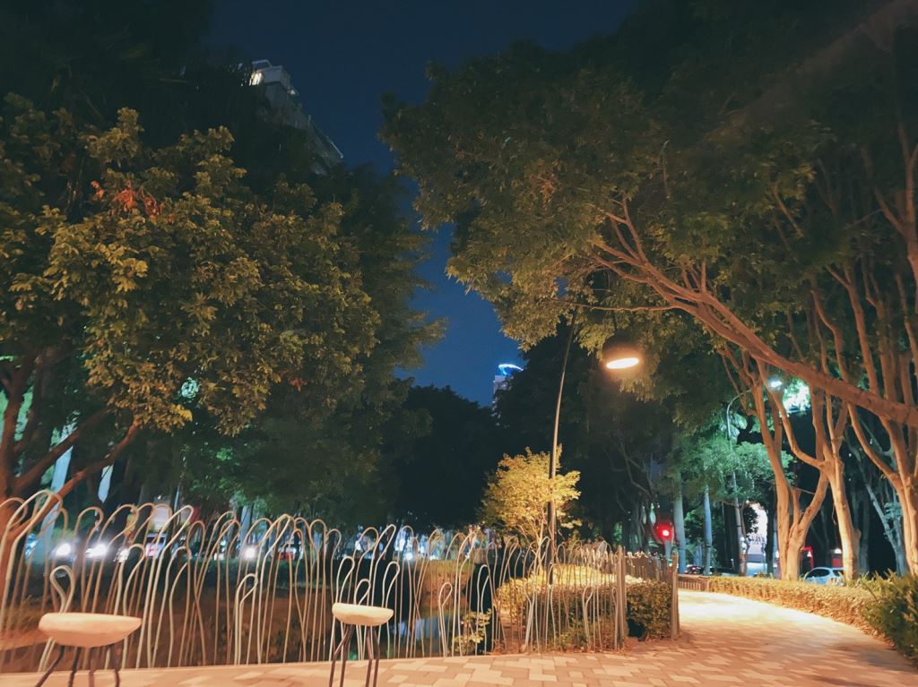 隆恩圳親水公園、景觀照明、景觀高燈、風鈴燈